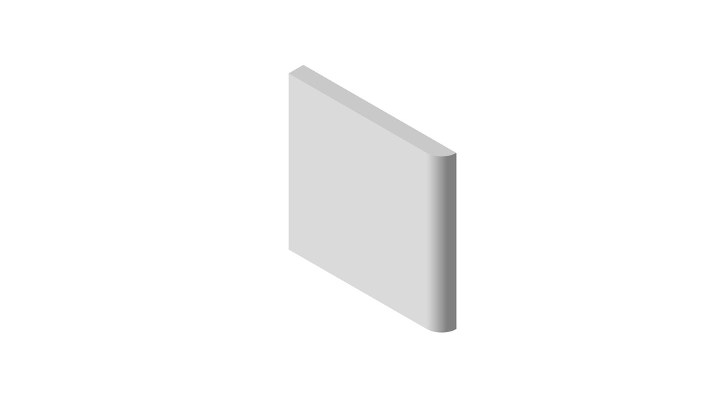 4-1/4" x 4-1/4" surface bullnose